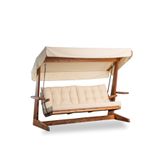 Aida Swings Viva 2400 4 Kişilik Ahşap Bahçe Salıncağı, Balkon ve Teras Salıncağı, Kanepe Özellikli/Krem
