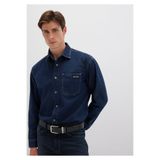 Aidan Mavi Black Vintage Indigo Mavisi Jean Gömlek Regular Fit/Normal Kesim 0210588-90768