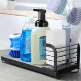 AIDILI Hızlı Kuruyan Diyatomit Levhalı Lavabo Caddy Düzenleyici, Mutfak Lavabosu için Paslanmaz Kaymaz Sünger ve Fırça Tutucu, Mutfak Organizasyonu için Temel, Ev Lavabo Aksesuarları