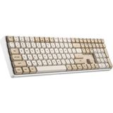 Aigo Aıgo A108 Milky & Brown Ingilizce Q Mekanik Klavye Yellow Switch - Bej