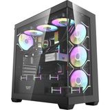 Aigo DarkFlash DS900 750W 80+ Bronze ARGB Oyuncu Kasası | 4x120mm Fan | Type-C | Temperli Cam | ATX | 360mm Sıvı Soğutma | 425mm GPU Desteği - Siyah - 750 W