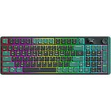 Aigo S99 RGB Yeşil İngilizce Q Mekanik Bluetooth Klavye Kablosuz Oyun için Kırmızı Switch Kare Tuş Formu