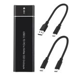 AIHG M.2 NVME USB3.1 Tip-C GEN2 10GBPS Muhafaza M.2 PCI-E SSD Sabit Disk Harici Sürücü Kutusu M.2 M-Key SSD'den USB-C'ye Adaptör (Siyah)