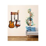aiki Sarmaşık Gül ve Gitar desenli Genç odası, Salon, Oturma odası Cam duvar sticker