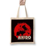 Aikido Master Fight Martial Arts Fighter Self Defense Coach Bez Çanta Uzun Saplı - Açık Bej - 40 X 40