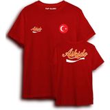 Aikido Türkiye Tişört Milli Takım Aikido T-Shirt AW1002 - Kırmızı