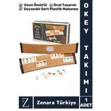 Aile Ev Arkadaş Kahve Cafe Oyun Dayanıklı Kaymaz Antibakteriyel Açık Renk Oval 101 Okey Takımı