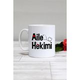Aile Hekimi Doktora Hediye Kupa Bardak Beyaz - 1 Adet - 300 ml