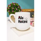 Aile Hekimi Doktora Hediye Kupa Bardak Oval - 1 Adet - 300 ml - Beyaz