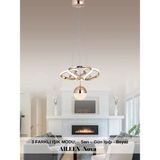 Aileen Nova 3 Renk Gold ( Sarı Beyaz ve Gün Işığı ) Luxury LED Kristal Taşlı Avize