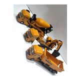 AİLENİZİN OYUNCAKCISI 3 OYUNCAK SÜRTMELİ KIRILMAZ İŞ MAKİNASI KEPÇELİ TIR MİKSER KAMYON 24X13CM KAFA DÖNER HAREKETLİ