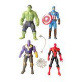 Ailenizin Oyuncakçısı 4'lü Figür Thanos Örümcek Adam Hulk Kaptan Amerika Oyuncak 16 Cm.