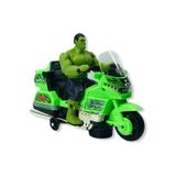 AİLENİZİN OYUNCAKCISI Avengers Marvel Hulk Yeşil Dev Motor Pilli Işıklı,sesli Motosiklet Figür Oyuncak