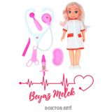 AİLENİZİN OYUNCAKCISI Beyaz Melek 35cm Konuşan Et Bebek Doktor Seti