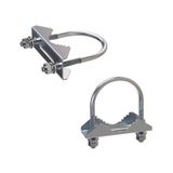 Aimeboost 2 ADET Paslanmaz Çelik Anten Montaj Kelepçesi U-Bolt Montaj Donanımı (Tüm somunlar ve contalar paslanmaz çelikten yapılmıştır) Anten Direk Kelepçesi V Çene Braketi Aksesuarları Dış Ev Anteni