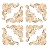 Aiminjey 20 Adet Dekoratif Ahşap Çiçek Oyma Aplikler Köşe Onlay 4,1 x 4,1 cm Kendin Yap Boyasız Masif Ahşap Oyma Köşe Çıkartması Mobilya Gardırop Aynası Fotoğraf Çerçevesi Dolap Dekorasyonu için (4,1