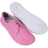 Aintap Bayan Pembe Oxford Stil Barefoot Ayakkabı, Taraklı Ayakkabı, 100% El Yapımı ve Napa Deri