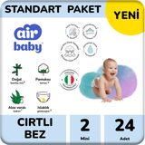 Air Baby No:2 Mini 24 Adet Bebek Bezi