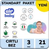 Air Baby No:3 Midi 21 Adet Bebek Bezi
