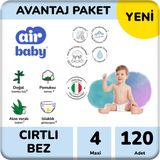 Air Baby No:4 Maxi 120 Adet Bebek Bezi