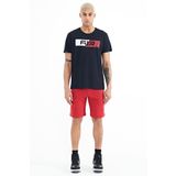 Air Jones 81245 Kırmızı Yan Baskılı Bağcıklı Standart Kalıp Erkek Şort