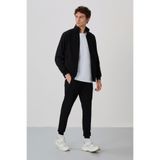 Air Jones 85178 Siyah Dik Yaka Fermuarlı Gizli Cepli Jogger Erkek Eşofman Takım