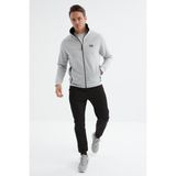 Air Jones 85198 Melanj Dik Yaka Fermuarlı Jogger Rahat Form Erkek Eşofman Takım