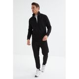 Air Jones 85198 Siyah Dik Yaka Fermuarlı Jogger Rahat Form Erkek Eşofman Takım