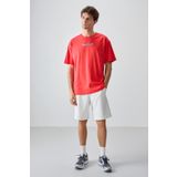 Air Jones 88356 Fiesta Kalın Yumuşak Dokulu Oversize Fit Baskılı Erkek T-Shirt