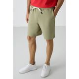 AIR JONES Açık Çağla Pamuklu Kalın Yumuşak Dokulu Comfort Fit Basic Erkek Şort - 81274