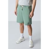 AIR JONES Açık Yeşil Pamuklu Kalın Yumuşak Dokulu Standart Fit Basic Erkek Şort - 81276