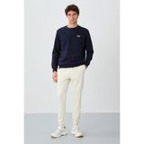 Air Jones Bej Yüzeyi Dokulu Standart Fit Erkek Eşofman Alt - 82156 - 2XL