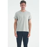 Air Jones Calvin Gri Melanj Basic Erkek T-Shirt - 88245 - G1 Melanj