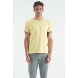 Air Jones Calvin Sarı Basic Erkek T-Shirt - 88245 - 2XL