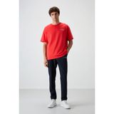 Air Jones Fiesta - Lacivert Pamuklu Kalın Yumuşak Dokulu Oversize Fit Nakışlı Erkek Eşofman Takım - 85252 - 2XL