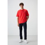 Air Jones Fiesta - Lacivert Pamuklu Kalın Yumuşak Dokulu Oversize Fit Nakışlı Erkek Eşofman Takım - 85252