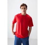 AIR JONES Fiesta Pamuklu Kalın Yumuşak Dokulu Oversize Fit Baskılı Erkek T- Shirt - 88373