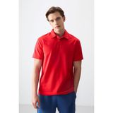 AIR JONES Fiesta Pamuklu Kalın Yumuşak Dokulu Polo Yaka Oversize Fit Basic Erkek T- Shirt - 88381