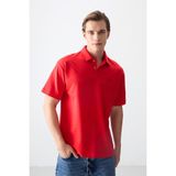 AIR JONES Fiesta Pamuklu Kalın Yumuşak Dokulu Polo Yaka Oversize Fit Basic Erkek T- Shirt - 88382