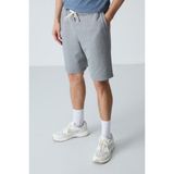 AIR JONES Gri Melanj Pamuklu Kalın Yumuşak Dokulu Standart Fit Basic Erkek Şort - 81275
