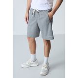 AIR JONES Gri Melanj Pamuklu Kalın Yumuşak Dokulu Standart Fit Basic Erkek Şort - 81276