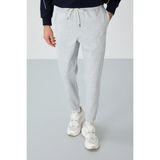 Air Jones Gri Yüzeyi Dokulu Standart Fit Erkek Eşofman Alt - 82156 - 2XL