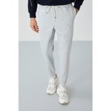 AIR JONES Gri Yüzeyi Dokulu Standart Fit Erkek Eşofman Alt - 82156