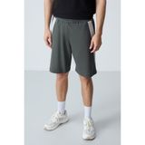 AIR JONES Haki Pamuklu Kalın Yumuşak Dokulu Standart Fit Basic Erkek Şort - 81280