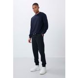 AIR JONES İndigo Yüzeyi Dokulu Standart Fit Erkek Eşofman Alt - 82156