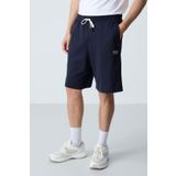 AIR JONES Lacivert Pamuklu Kalın Yumuşak Dokulu Standart Fit Basic Erkek Şort - 81277
