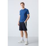 AIR JONES Lacivert Pamuklu Kalın Yumuşak Dokulu Standart Fit Basic Erkek Şort - 81280