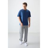 Air Jones Parlament %100 Pamuk Kalın Yumuşak Dokulu Oversize Fit Basic Erkek T-Shirt - 88353 - 2XL