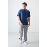 AIR JONES Parlament %100 Pamuk Kalın Yumuşak Dokulu Oversize Fit Basic Erkek T-shirt - 88353