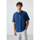 AIR JONES Parlament %100 Pamuk Kalın Yumuşak Dokulu Oversize Fit Baskılı Erkek T-Shirt - 88360